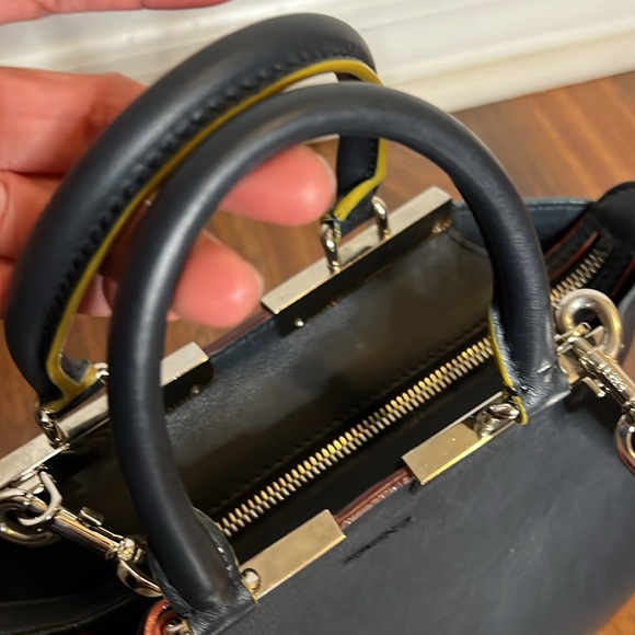 1622 Fendi Black Leather Bag 3 jours mini satchel - Picture 2 of 9